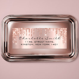 De Roos van de lichte Drijvende de Blush Etiketten