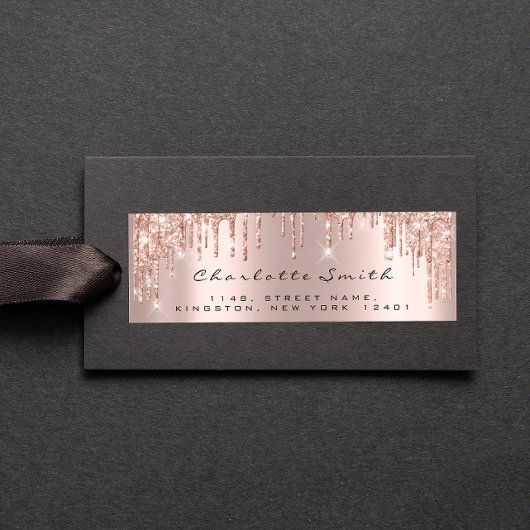 De Roos van de lichte Drijvende de Blush Etiketten