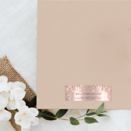 De Roos van de lichte Drijvende de Blush Etiketten