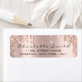 De Roos van de lichte Drijvende de Blush Etiketten (Insitu)