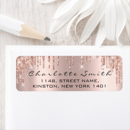 De Roos van de lichte Drijvende de Blush Etiketten (Insitu)