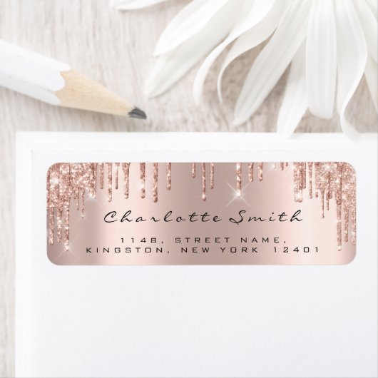 De Roos van de lichte Drijvende de Blush Etiketten (Insitu)