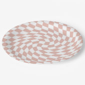 De Roos van de mosterd van de retro Zandroze Contr Papieren Bordje (Gekanteld)