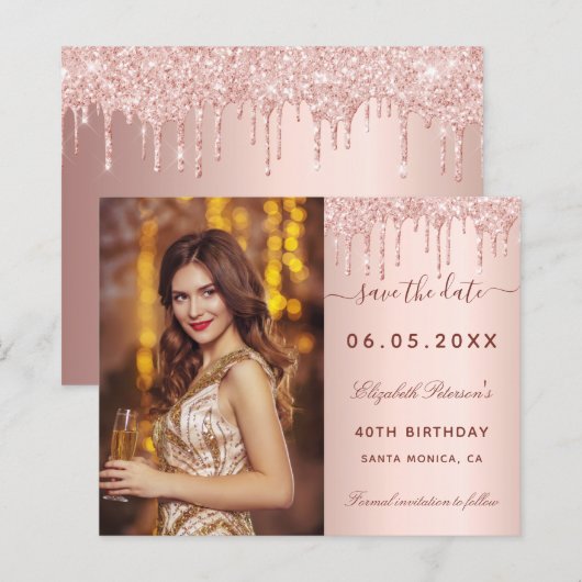 De roos van de verjaardagsfoto van de begroting sp (Voorkant / Achterkant)