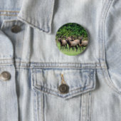 De Roosevelt Elk Herd Ronde Button 5,7 Cm (In situ)