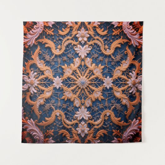 De rooskleurige omhelzing van Queen Wandkleed (Voorkant)