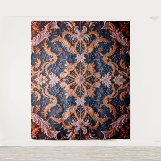 De rooskleurige omhelzing van Queen Wandkleed (Voorkant)