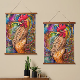 De Rooster: Een schoonheid om je voor te houden Hangend Wandkleed