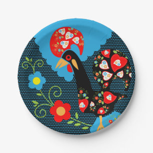 De Rooster van Portugal Papieren Bordje