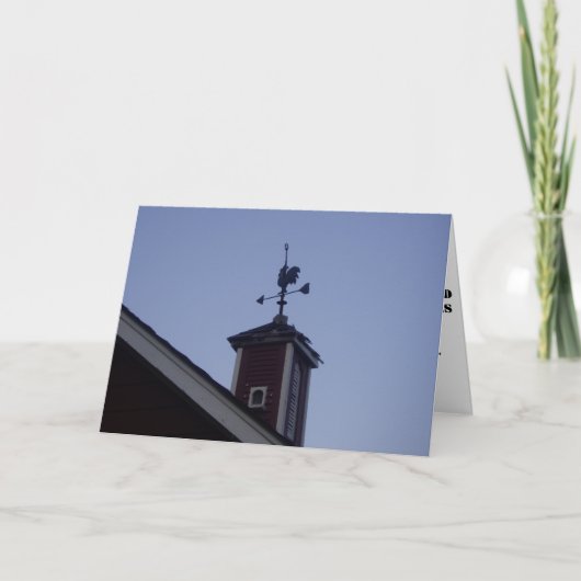 "De Rooster wijst de weg" Gefeliciteerd Kaart (Voorkant)