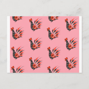 De roosters briefkaart