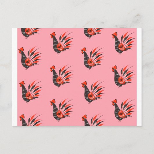 De roosters briefkaart (Voorkant)