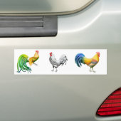 De Roosters Bumpersticker (Op auto)