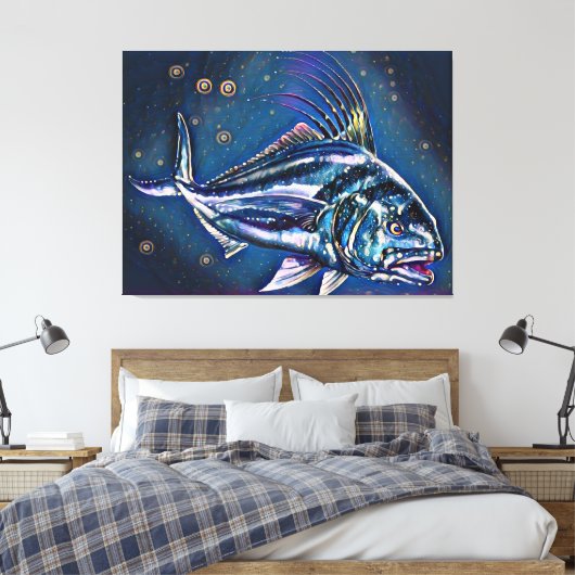 De Roostervis, Baja California Canvas print (Insitu (Slaapkamer))