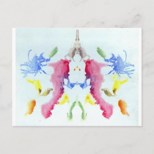 De Rorschach Test Ink Blots Bord 10 Crab Lobster Briefkaart (Voorkant)