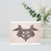 De Rorschach Test Ink Blots Bord 1 Bat, Moth Briefkaart (Staand voorkant)