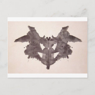 De Rorschach Test Ink Blots Bord 1 Bat, Moth Briefkaart