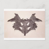 De Rorschach Test Ink Blots Bord 1 Bat, Moth Briefkaart (Voorkant)