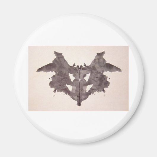 De Rorschach Test Ink Blots Bord 1 Bat, Moth Magneet (Voorkant)