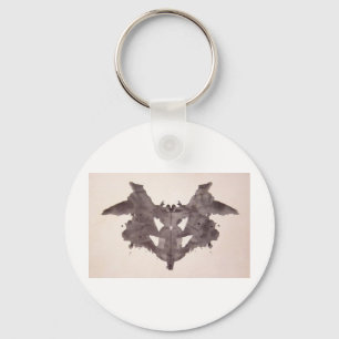 De Rorschach Test Ink Blots Bord 1 Bat, Moth Sleutelhanger