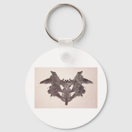 De Rorschach Test Ink Blots Bord 1 Bat, Moth Sleutelhanger (Voorkant)