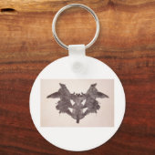 De Rorschach Test Ink Blots Bord 1 Bat, Moth Sleutelhanger (Voorkant)