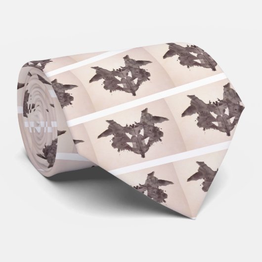 De Rorschach Test Ink Blots Bord 1 Bat, Moth Stropdas (Opgerold)