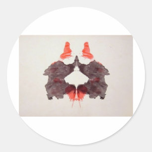 De Rorschach Test Ink Blots Bord 2 Ronde Sticker