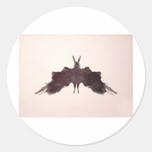 De Rorschach Test Ink Blots Bord 5 Bat Moth Ronde Sticker