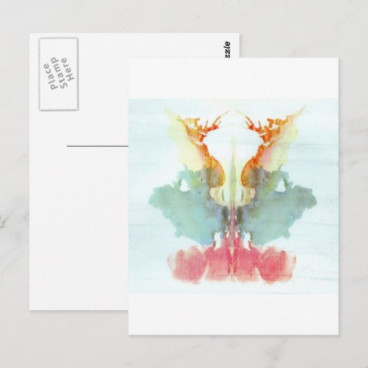 De Rorschach Test Ink Blots Bord 9 Humaan Briefkaart (Voorkant / Achterkant)