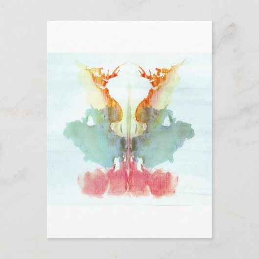 De Rorschach Test Ink Blots Bord 9 Humaan Briefkaart (Voorkant)