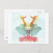 De Rorschach Test Ink Blots Bord 9 Humaan Briefkaart (Voorkant / Achterkant)