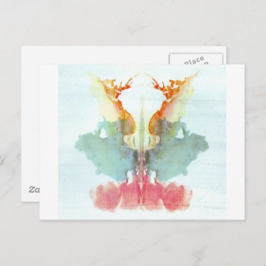 De Rorschach Test Ink Blots Bord 9 Humaan Briefkaart (Voorkant / Achterkant)