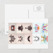 De Rorschach-testinkt blots alle 10 Borden 1-10 Briefkaart (Voorkant / Achterkant)