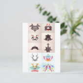 De Rorschach-testinkt blots alle 10 Borden 1-10 Briefkaart (Staand voorkant)