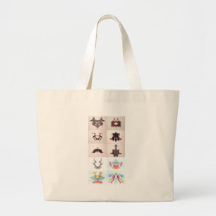 De Rorschach-testinkt blots alle 10 Borden 1-10 Grote Tote Bag