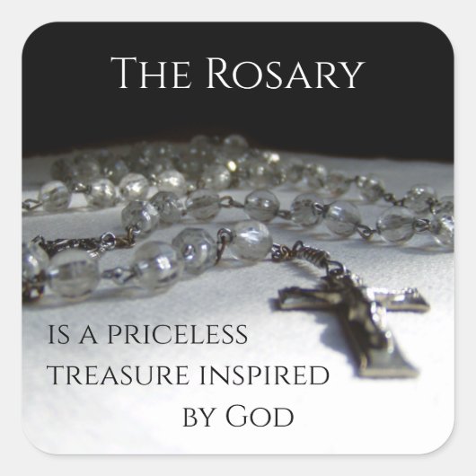 De Rosary, een Pricless Treasure Geïnspireerd door Vierkante Sticker (Voorkant)