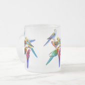 De rosella Parrots Frosted Mok (Voorkant links)