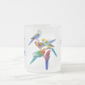 De rosella Parrots Frosted Mok (Center)