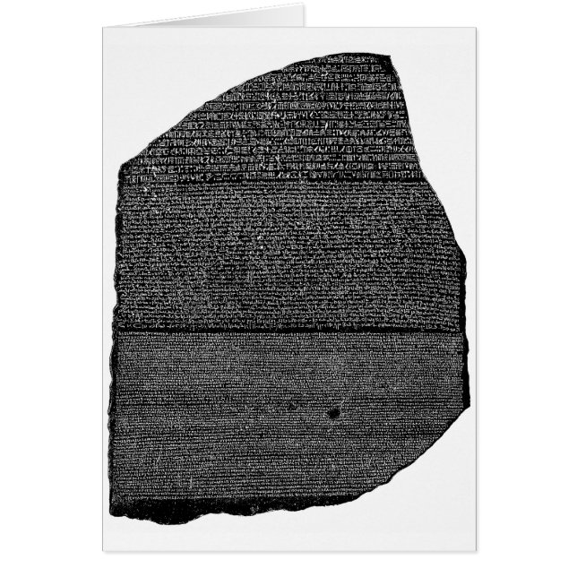 De Rosetta Stone Egyptian Granodiorite Stele (Voorkant)