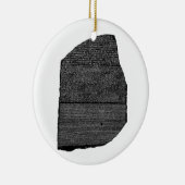 De Rosetta Stone Egyptian Granodiorite Stele Keramisch Ornament (Rechts)