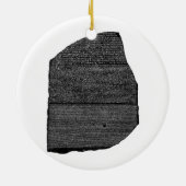 De Rosetta Stone Egyptian Granodiorite Stele Keramisch Ornament (Achterkant)