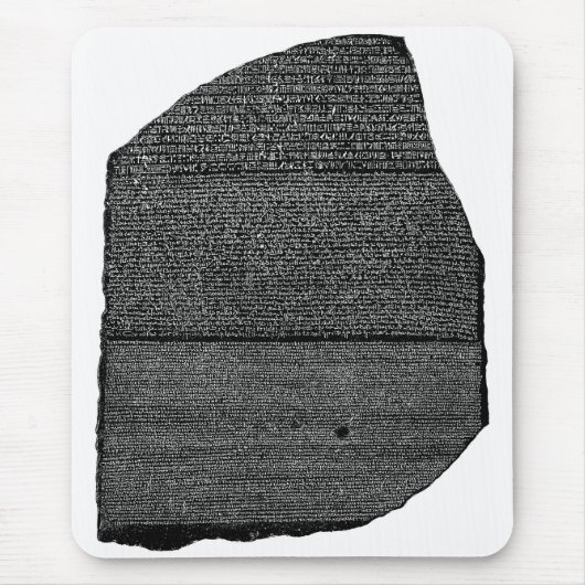 De Rosetta Stone Egyptian Granodiorite Stele Muismat (Voorkant)