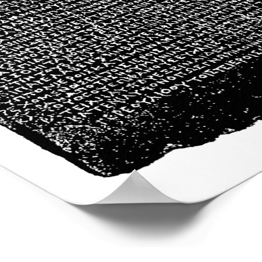 De Rosetta Stone Egyptian Granodiorite Stele Poster (Hoek)