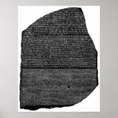 De Rosetta Stone Egyptian Granodiorite Stele Poster (Voorkant)