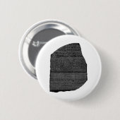 De Rosetta Stone Egyptian Granodiorite Stele Ronde Button 5,7 Cm (Voorkant /achterkant)
