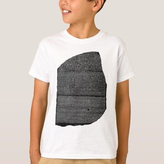 De Rosetta Stone Egyptian Granodiorite Stele T-shirt (Voorkant)