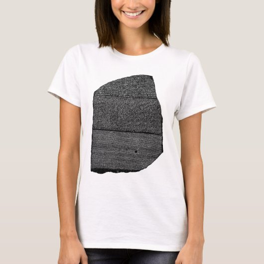 De Rosetta Stone Egyptian Granodiorite Stele T-shirt (Voorkant)