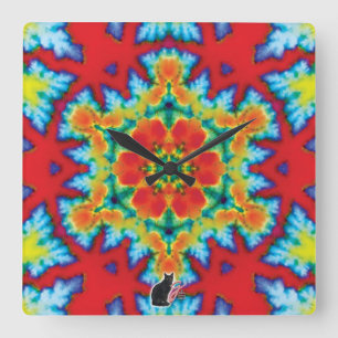 De Rosey Kaleidoscoop Vierkante Klok