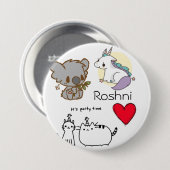 De Roshni Random Ronde Button 7,6 Cm (Voorkant /achterkant)